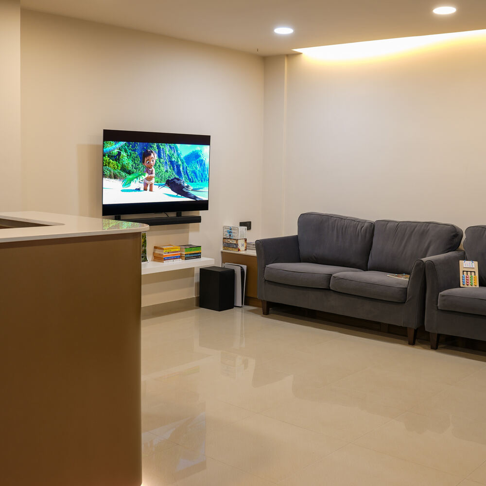 Waiting area at Auralis Denta
